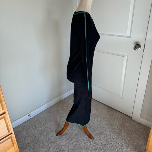 Daily Practice by Anthropologie Long-Sleeve Sporty Sweater Dress Black Green - Picture 7 of 12